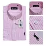 ralph lauren hommes createur chemises manche longue 2019U polo promos coton rayures caine rose